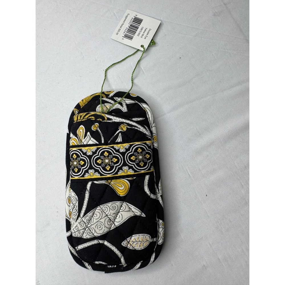Vera Bradley Double Eye Glasses Case Yellow Bird Quilted Cotton 10872-002 NWT